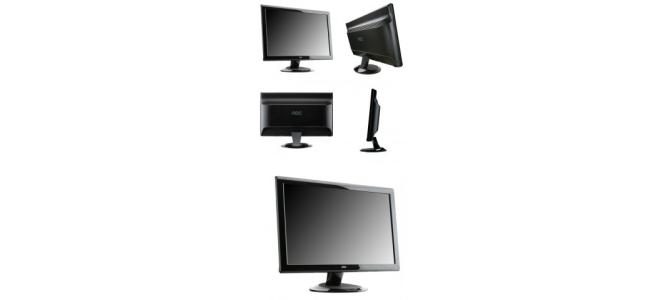 * Monitor LCD AOC 22 " - HDCP - Touch Sensitive Keys - Builtin Speakers - *