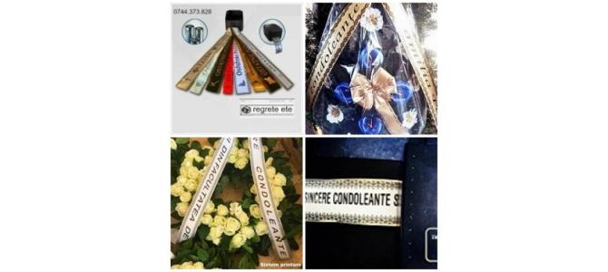 Imprimanta scriere panglica funerara si florala.