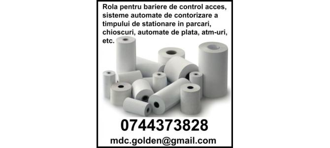 Role de hartie termica pentru bariere de control acces,