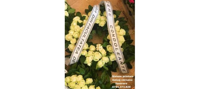 Imprimanta scriere panglici funerare si florale 0744373828.