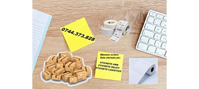 Riboane scriere Role etichete colete AWB courier transport.