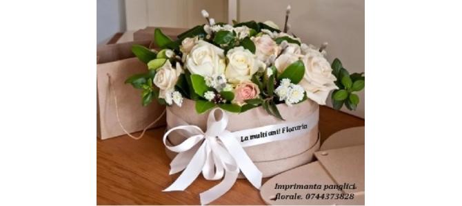 Imprimanta scriere panglici aranjamente florale