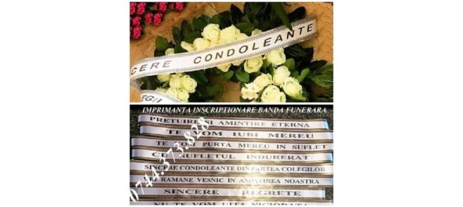 Imprimanta scriere panglica funerara , florala