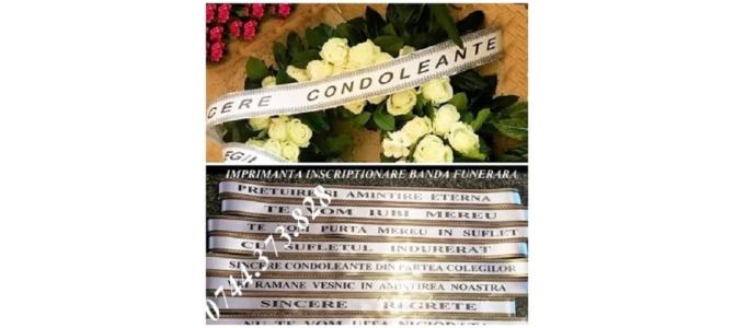 Imprimanta scriere panglici aranjamente florale .
