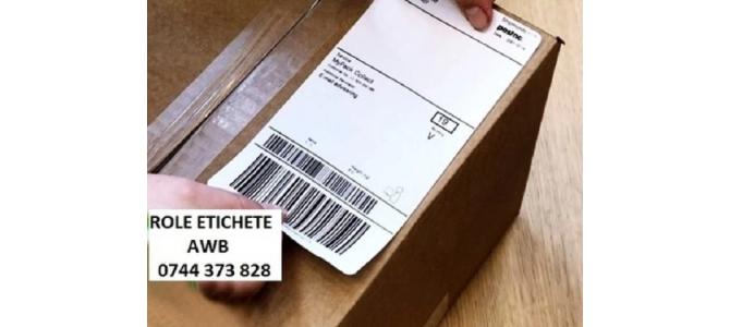 Rola etichete AWB termice. Etichete AWB in rola.