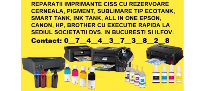 Reparatii imprimante cu rezervoare cerneala in Bucuresti  !