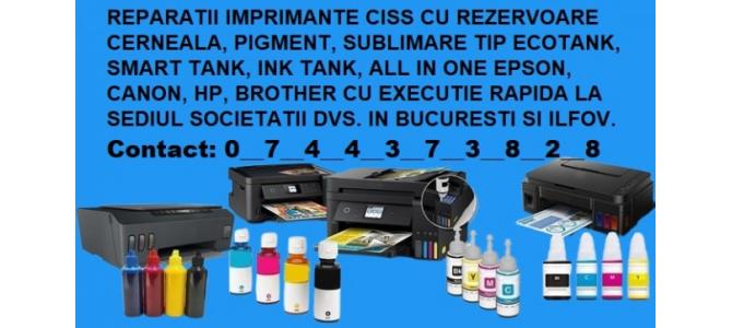 Reparatii  imprimante rezervoare cerneala ink Bucuresti