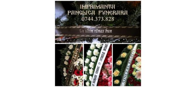 Imprimanta personalizare panglici funerare profesionala