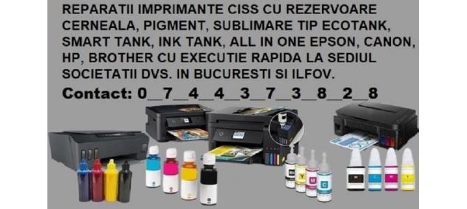 Reparatii  imprimanta rezervoare ink Bucuresti